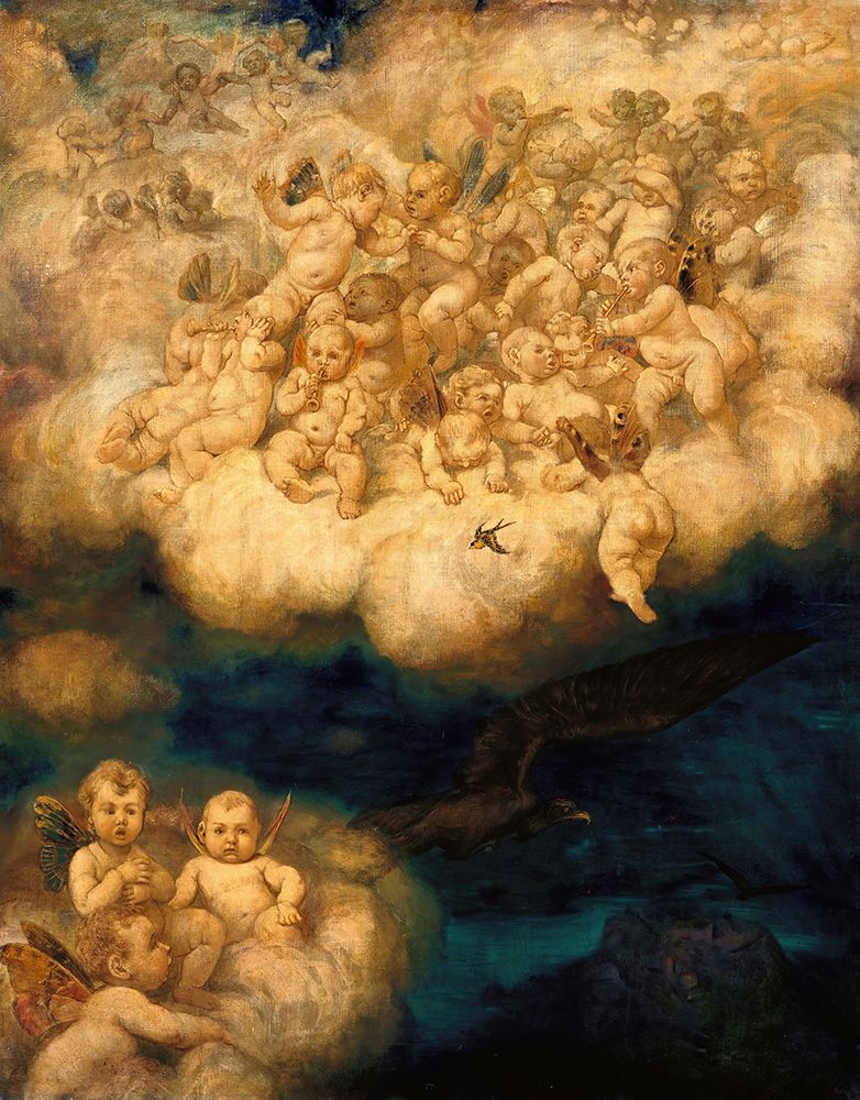 Cloud of Angels 1878 art print by Hans Thoma for $57.95 CAD