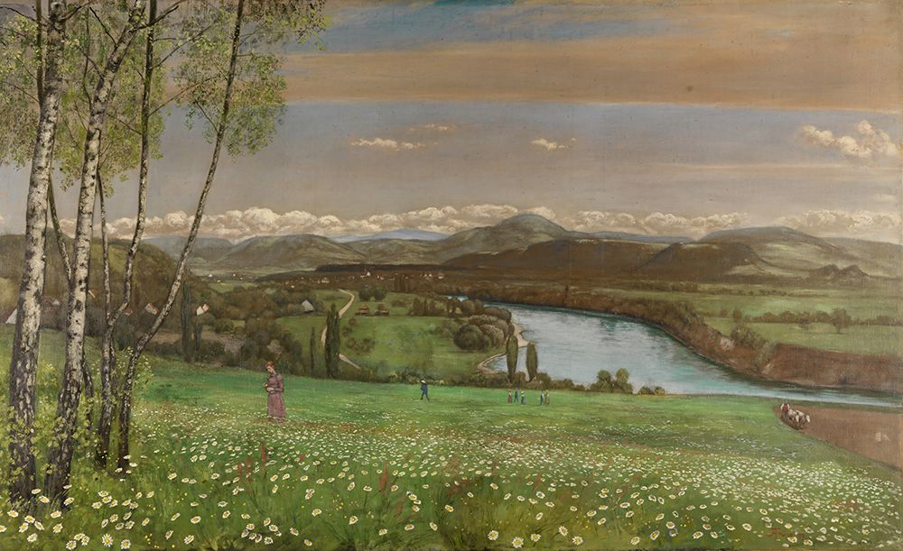 The Rhine Valley near Sackingen 1899 art print by Hans Thoma for $57.95 CAD