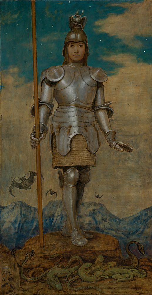 The Holy Knight St George 1909 art print by Hans Thoma for $57.95 CAD