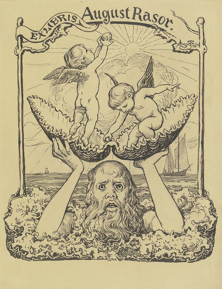 Ex libris August Rasor 1898 art print by Hans Thoma for $57.95 CAD