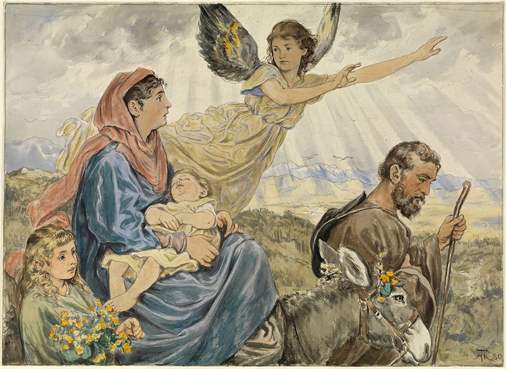 Escape to Egypt 1880 art print by Hans Thoma for $57.95 CAD