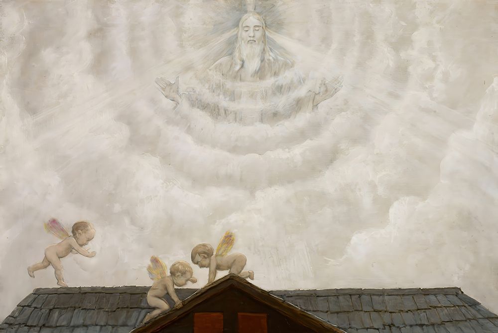 God the Father above the shed 1906 art print by Hans Thoma for $57.95 CAD
