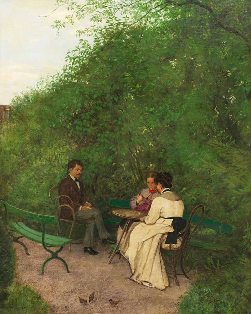In the garden 1877 art print by Hans Thoma for $57.95 CAD