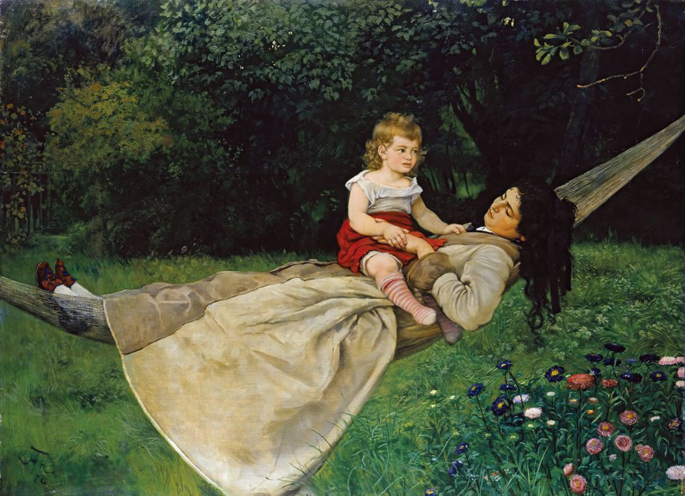 In the Hammock 1876 art print by Hans Thoma for $57.95 CAD