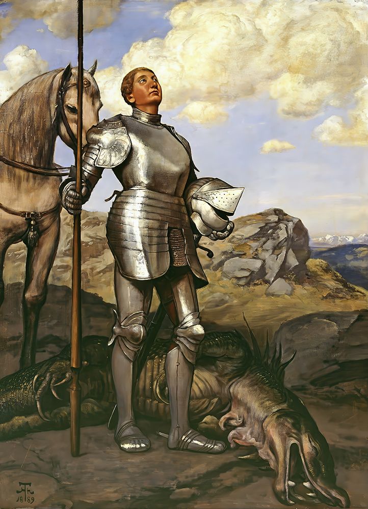 Knight Saint George 1889 art print by Hans Thoma for $57.95 CAD