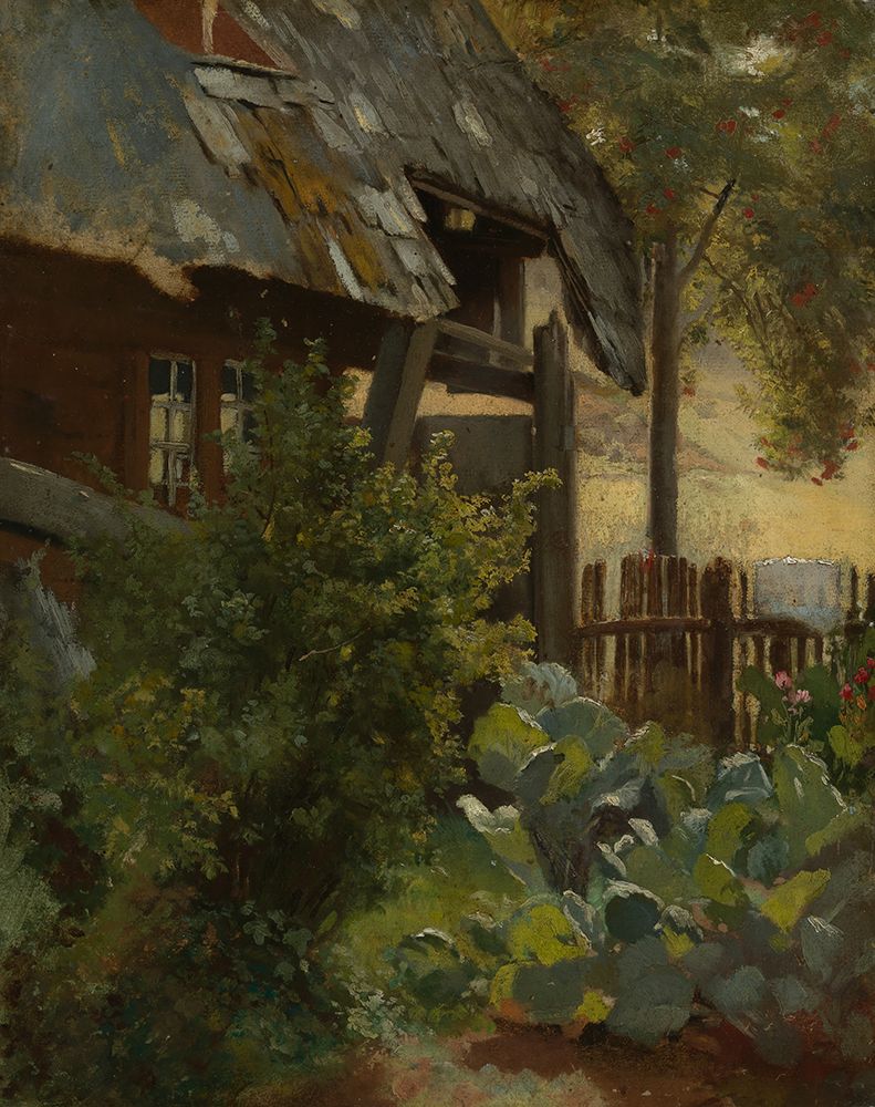 Cabbage garden with corner of house 1862 art print by Hans Thoma for $57.95 CAD