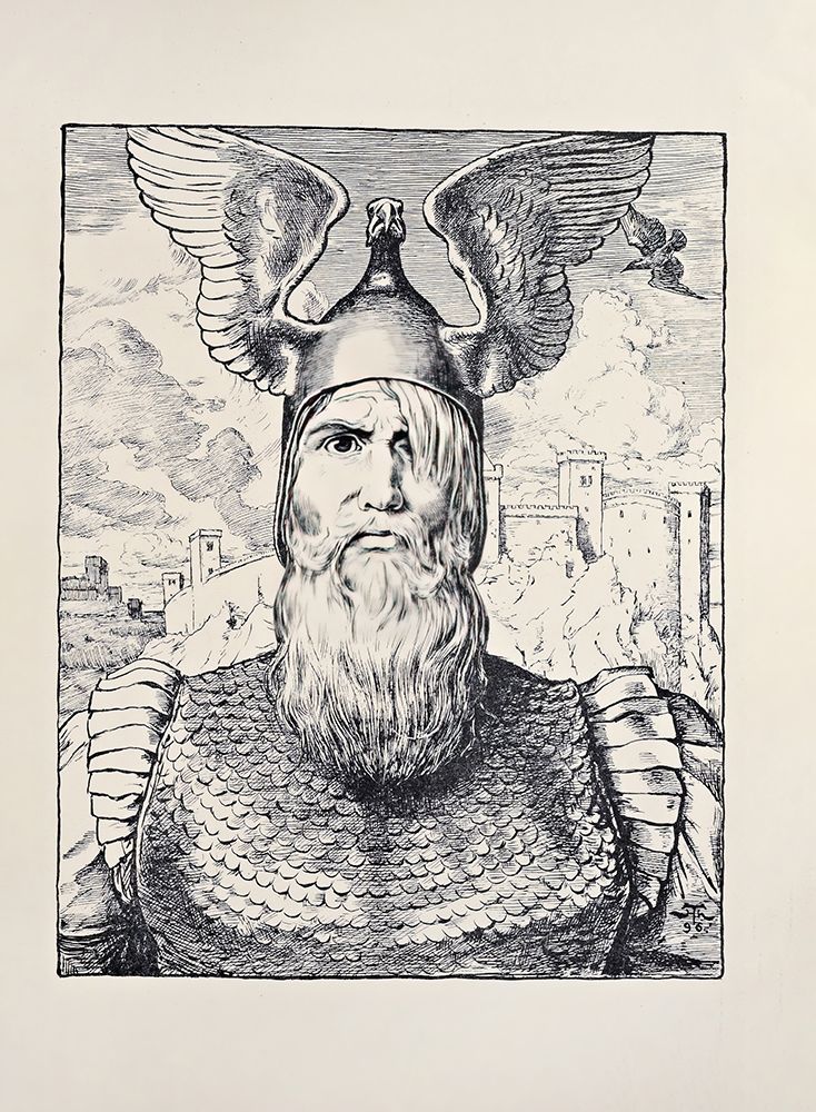 Head of Wotan 1897 art print by Hans Thoma for $57.95 CAD