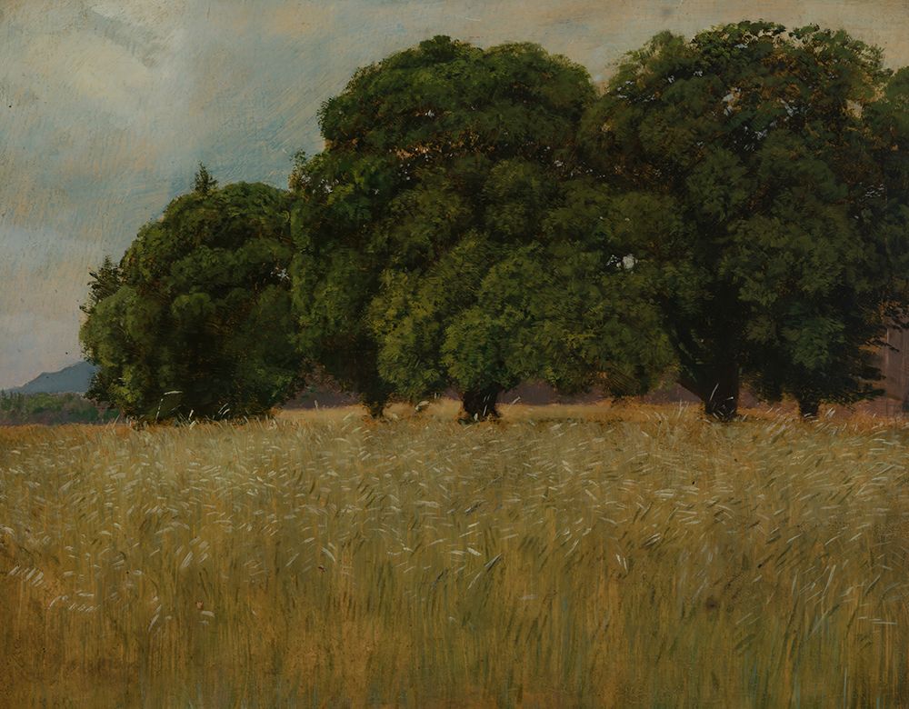 Cornfield with deciduous trees 1880 art print by Hans Thoma for $57.95 CAD