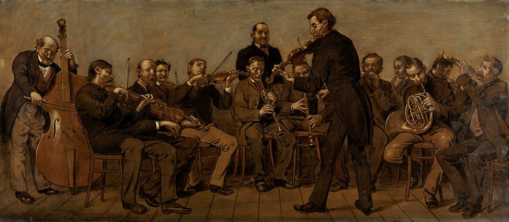 Rural music band art print by Hans Thoma for $57.95 CAD