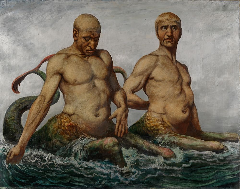Mermen 1900 art print by Hans Thoma for $57.95 CAD