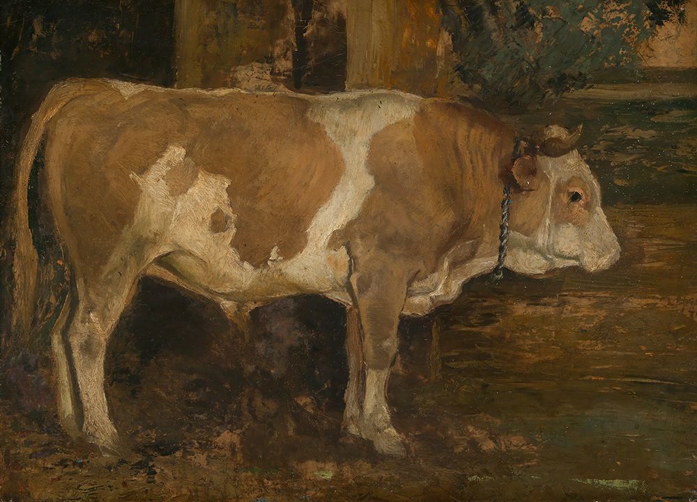 Ox in the forest art print by Hans Thoma for $57.95 CAD