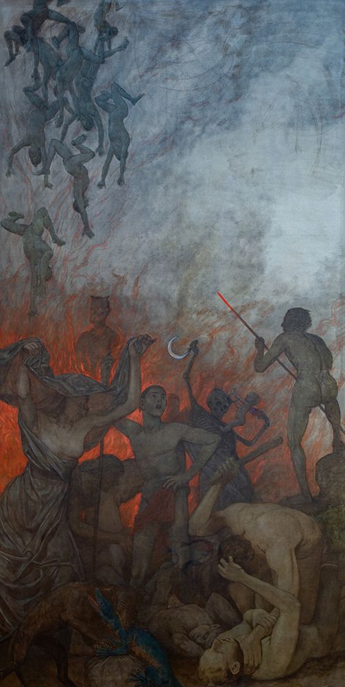 Easter triptych Hell 1907 art print by Hans Thoma for $57.95 CAD