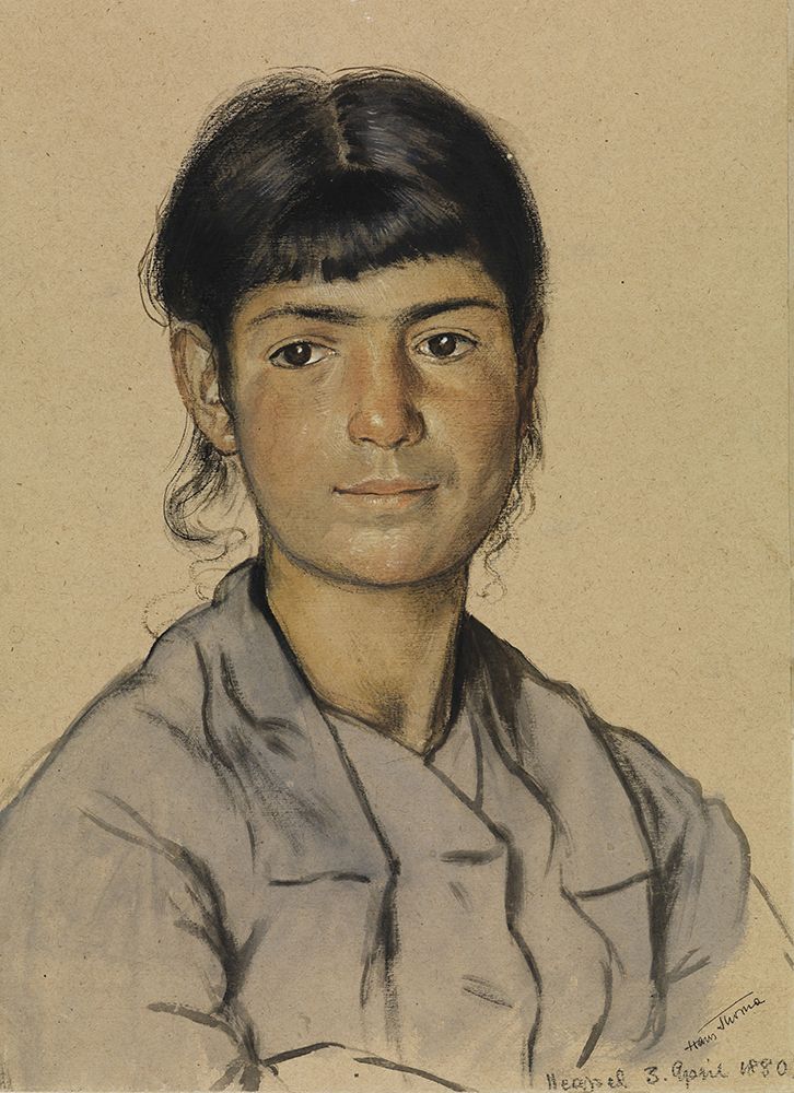 Portrait of a young Neapolitan woman 1880 art print by Hans Thoma for $57.95 CAD