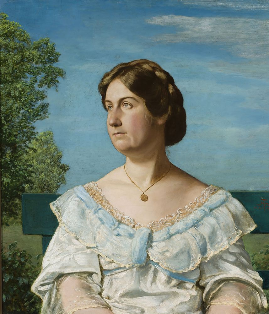 Portrait of Ella Blaue artists adopted daughter 1903 art print by Hans Thoma for $57.95 CAD