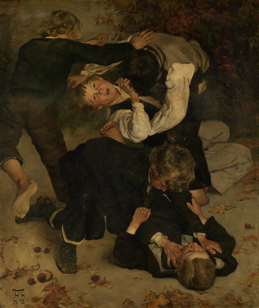 Brawling boys 1872 art print by Hans Thoma for $57.95 CAD