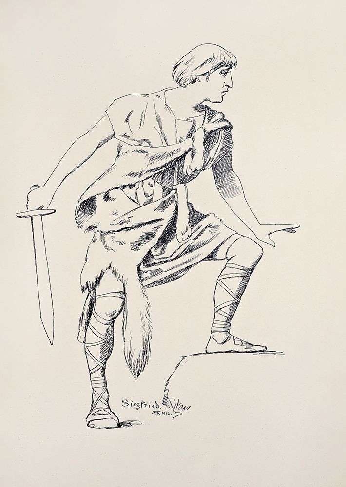 Siegfried Brunnhilde, 1897 art print by Hans Thoma for $57.95 CAD