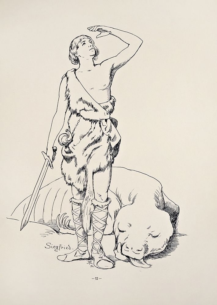 Siegfried in the forest 1897 art print by Hans Thoma for $57.95 CAD