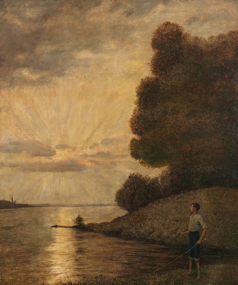 Sunset on the Upper Rhine in 1916 art print by Hans Thoma for $57.95 CAD