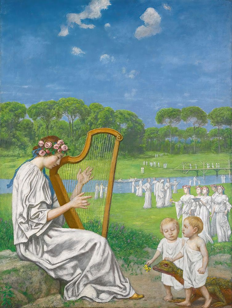 Spring melody 1914 art print by Hans Thoma for $57.95 CAD