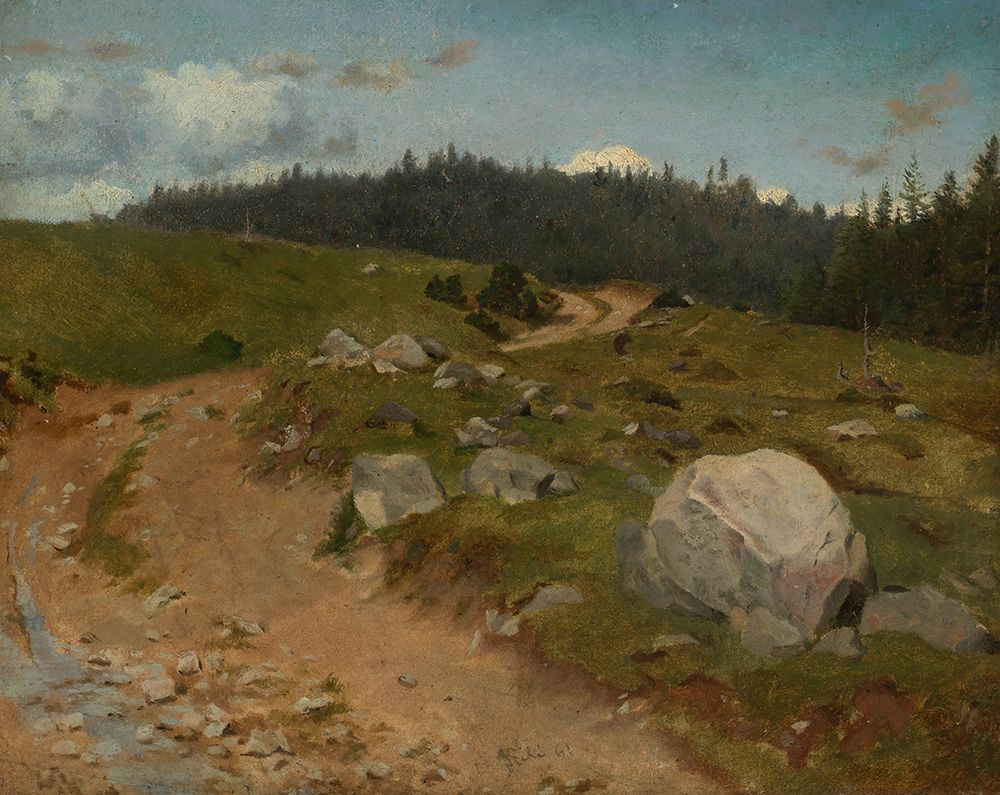 Stony path at the edge of the forest 1861 art print by Hans Thoma for $57.95 CAD