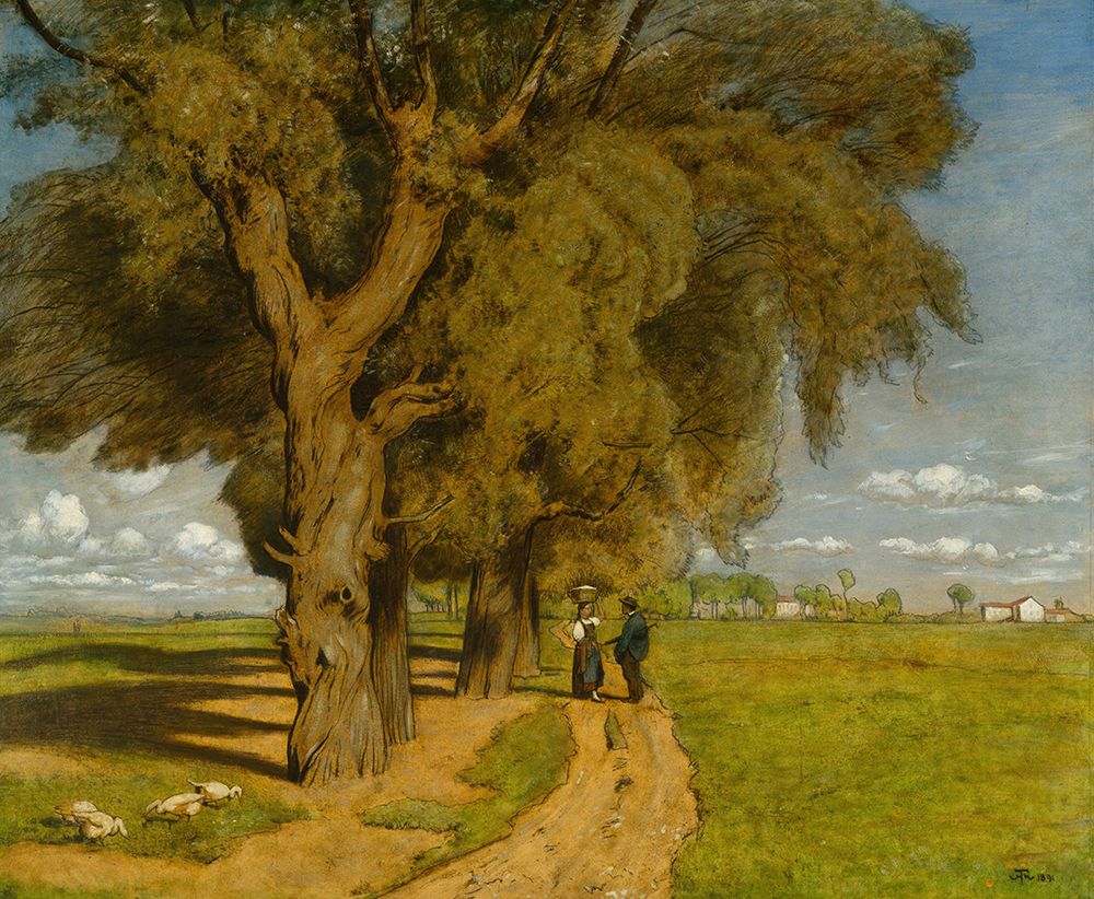 Summer Landscape near Karlsruhe 1891 art print by Hans Thoma for $57.95 CAD