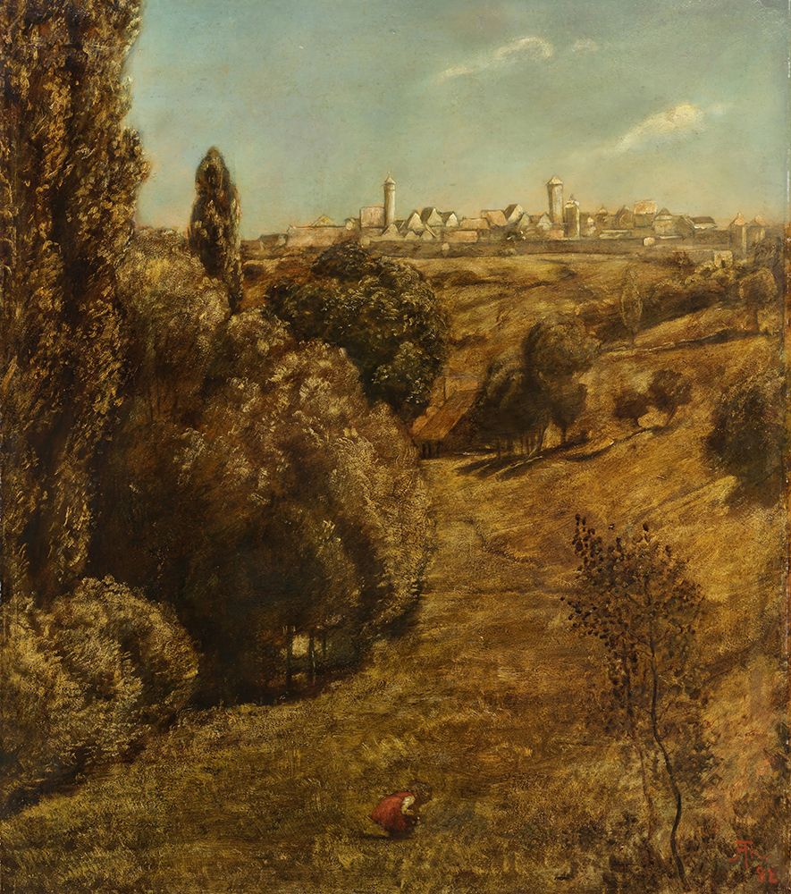 Taubertal with a view of Rothenburg 1882 art print by Hans Thoma for $57.95 CAD