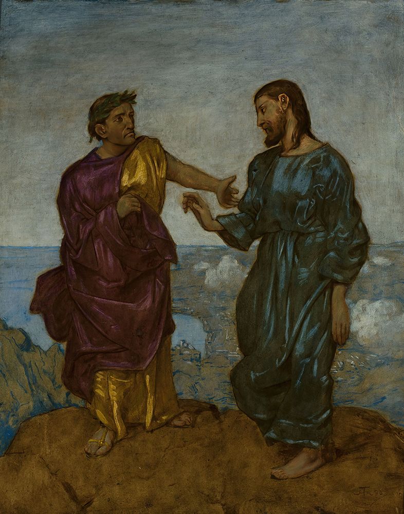 Temptation of Christ 1890 art print by Hans Thoma for $57.95 CAD