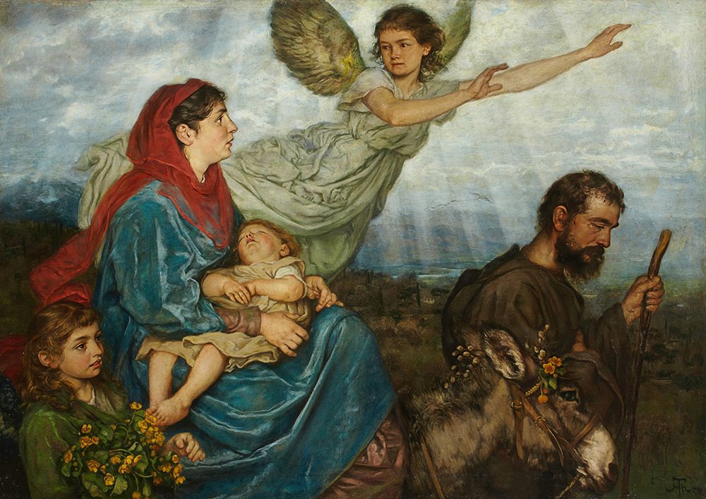 The Flight into Egypt 1879 art print by Hans Thoma for $57.95 CAD