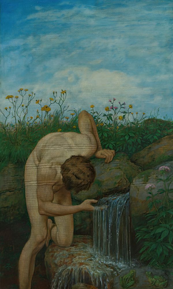 Triptych The Source 1910 art print by Hans Thoma for $57.95 CAD