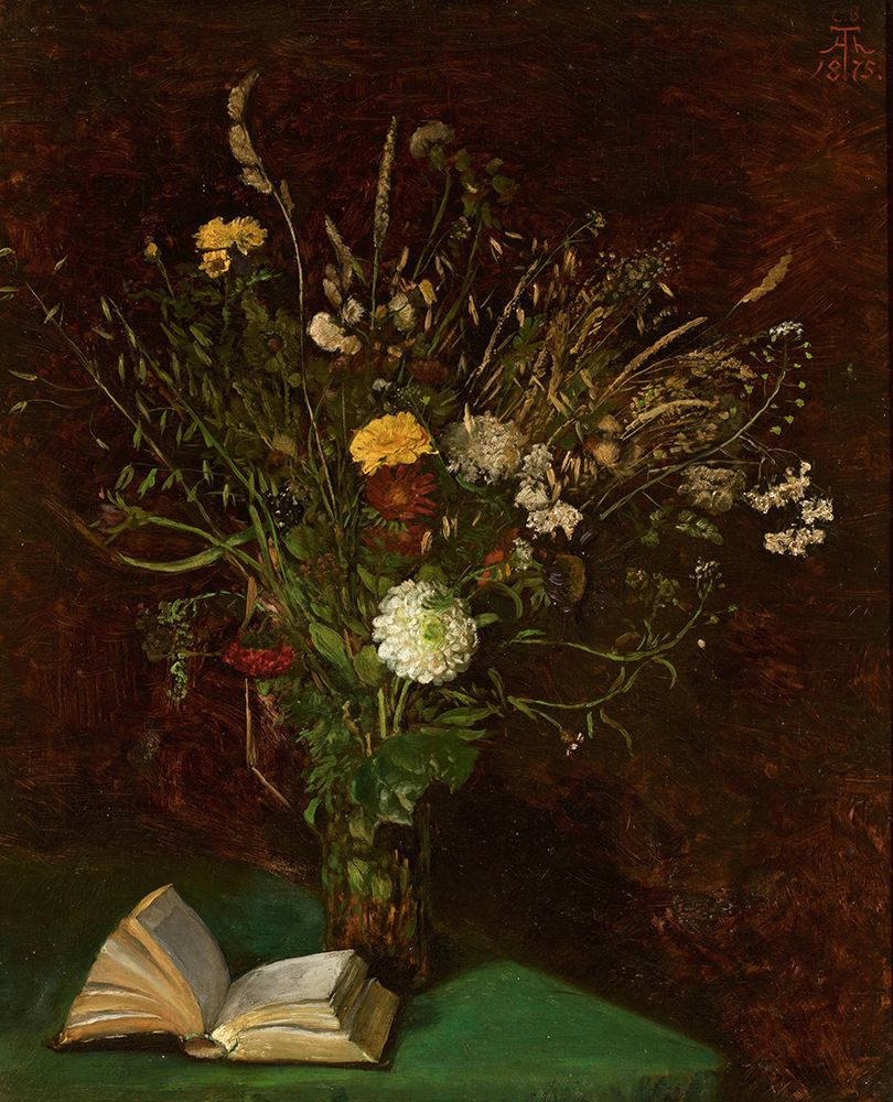 Vase with flowers 1875 art print by Hans Thoma for $57.95 CAD