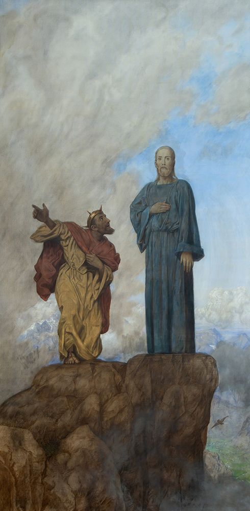 Temptation of Christ 1908 art print by Hans Thoma for $57.95 CAD