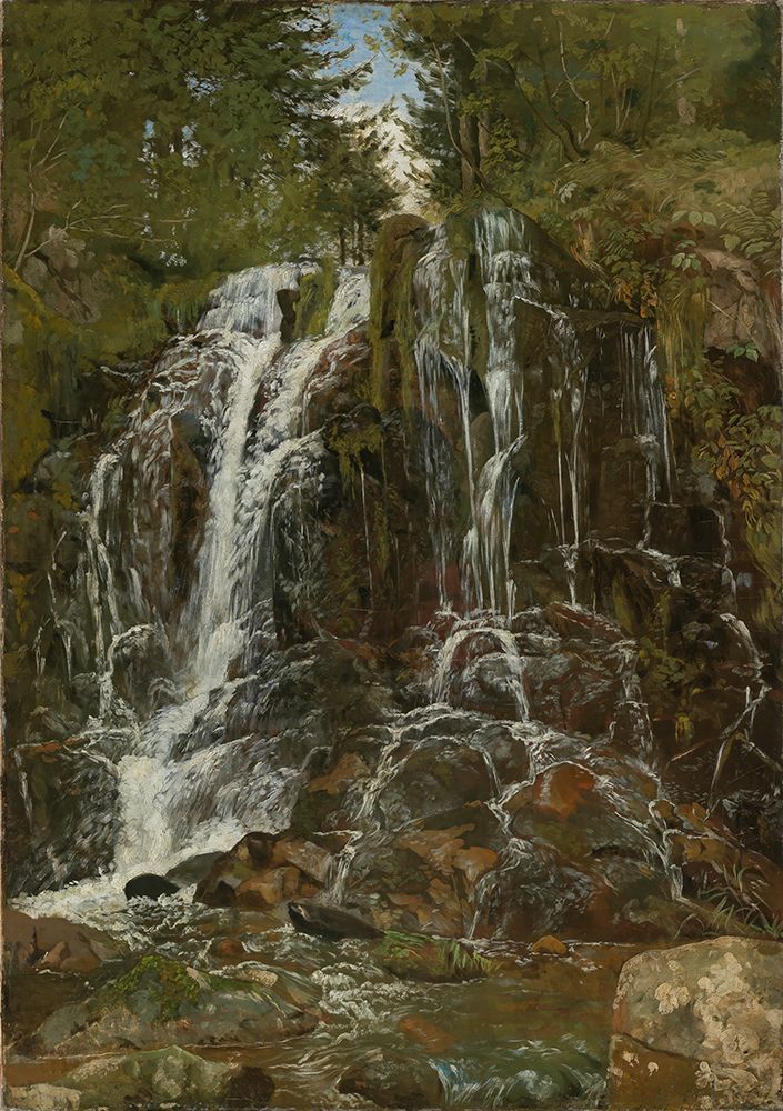 Waterfall near St. Blasien 1871 art print by Hans Thoma for $57.95 CAD