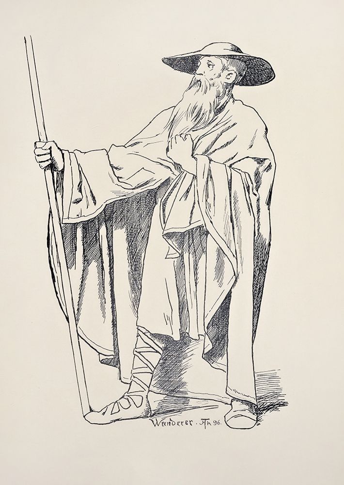 Wotan as a wanderer 1897 art print by Hans Thoma for $57.95 CAD