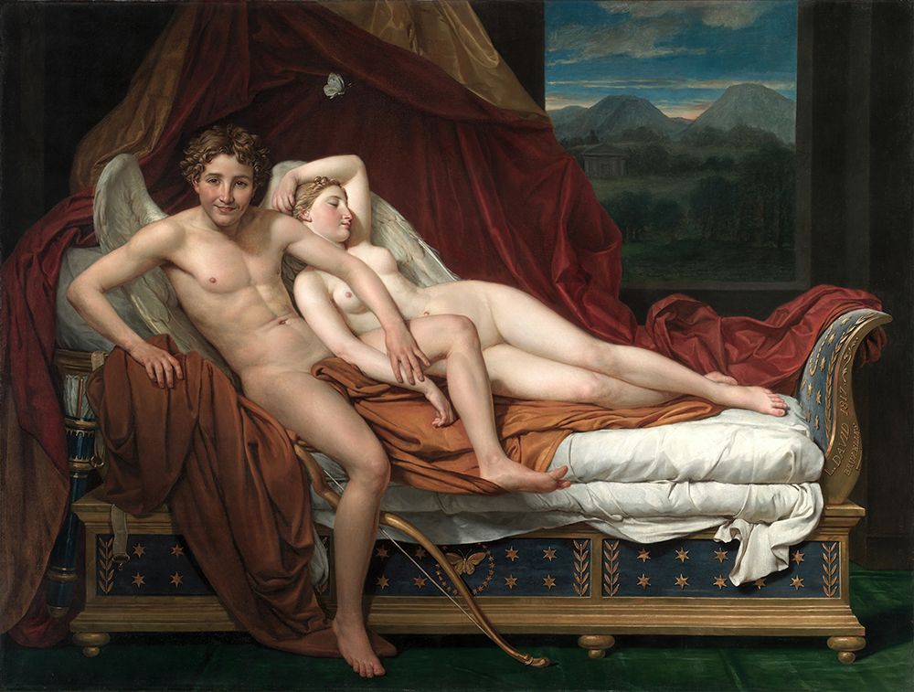 Cupid and Psyche 1817 art print by Jacques-Louis David for $57.95 CAD
