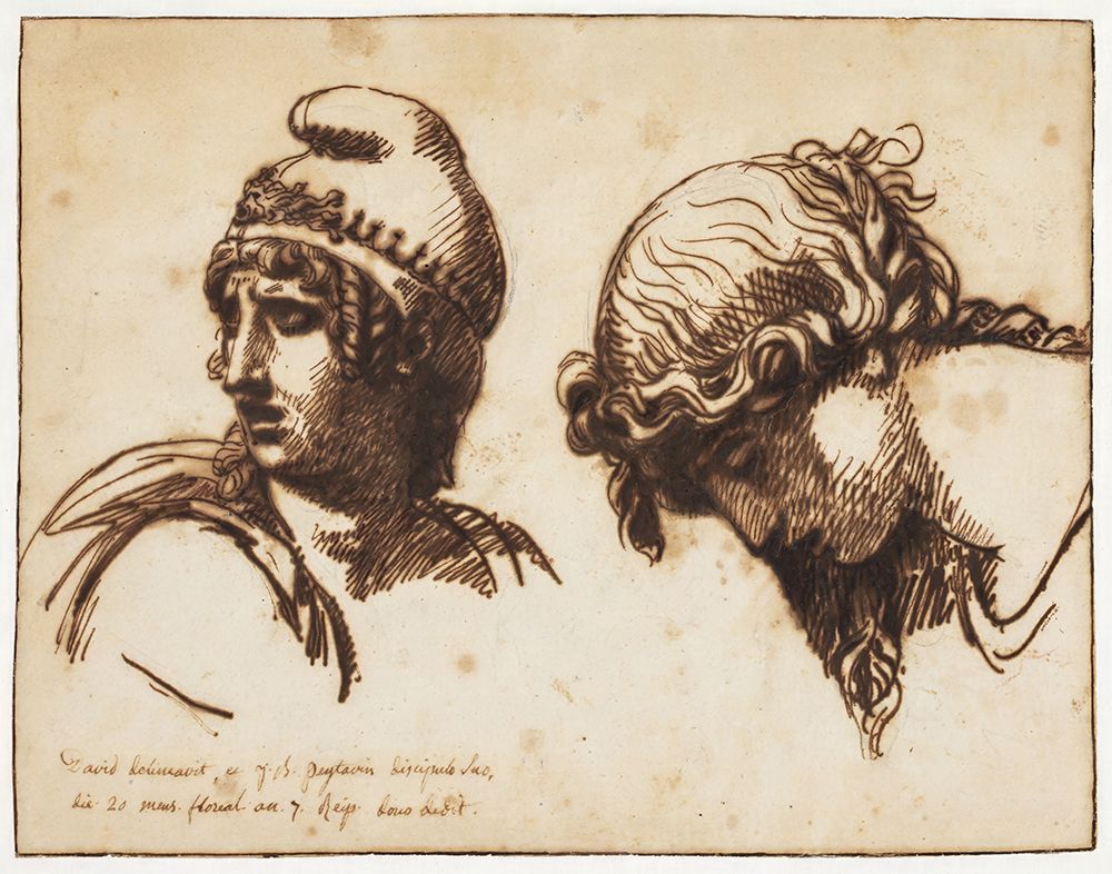A womans and a youths head art print by Jacques-Louis David for $57.95 CAD