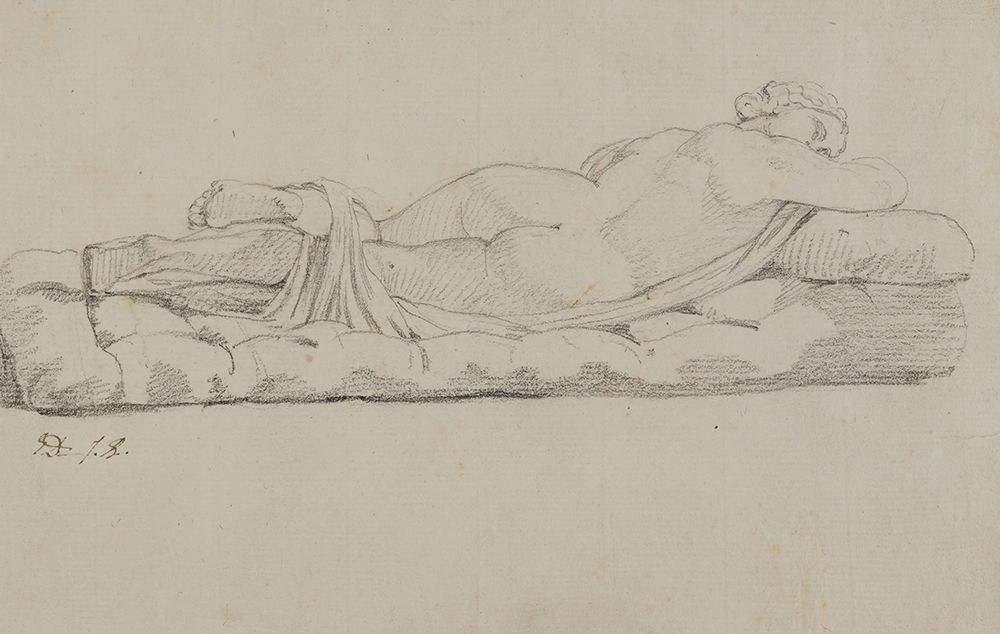 Hermaphrodite circa 1780 art print by Jacques-Louis David for $57.95 CAD