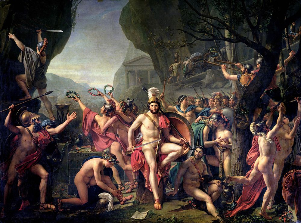 Leonidas At Thermopylae 1814 art print by Jacques-Louis David for $57.95 CAD