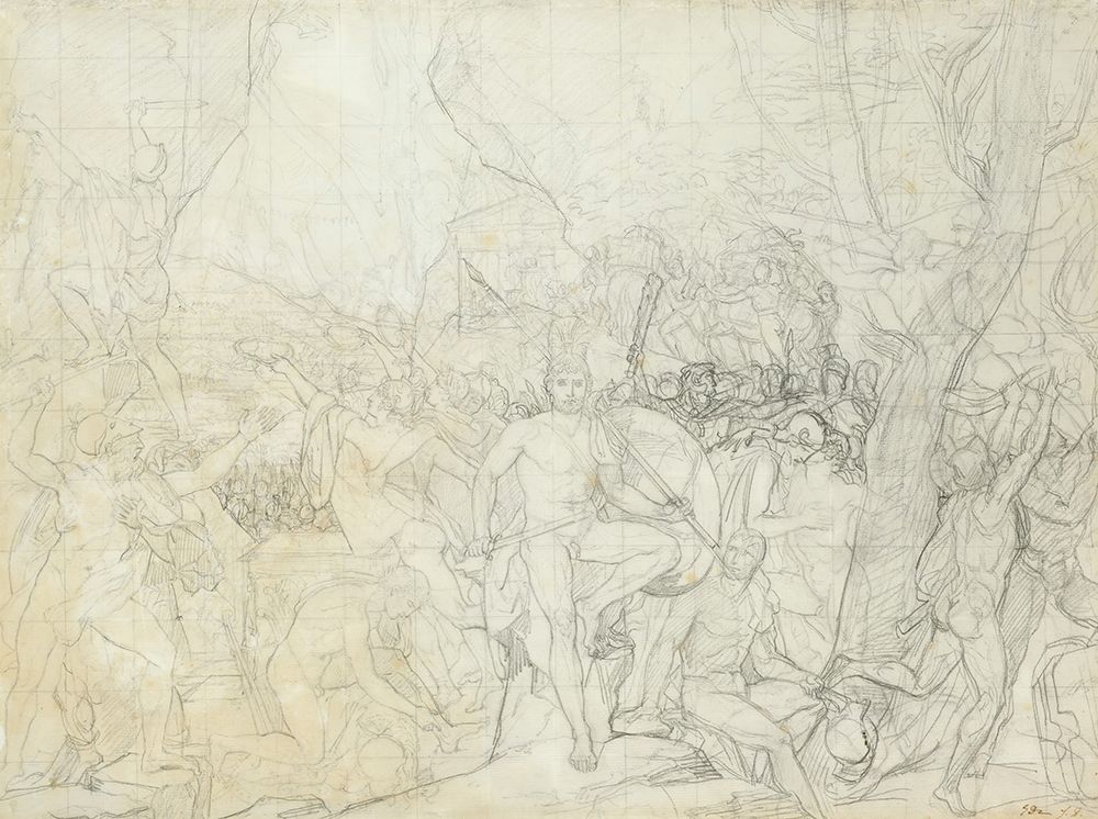 Leonidas at Thermopylae circa 1811 art print by Jacques-Louis David for $57.95 CAD
