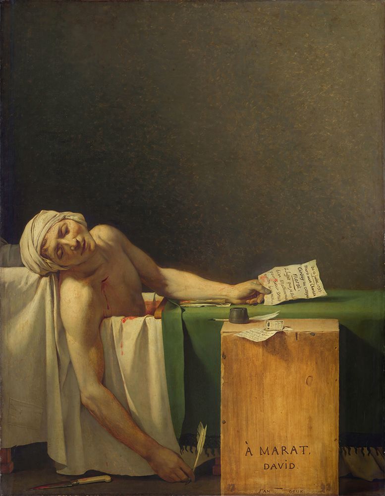 Marat Assassinated 1793 art print by Jacques-Louis David for $57.95 CAD