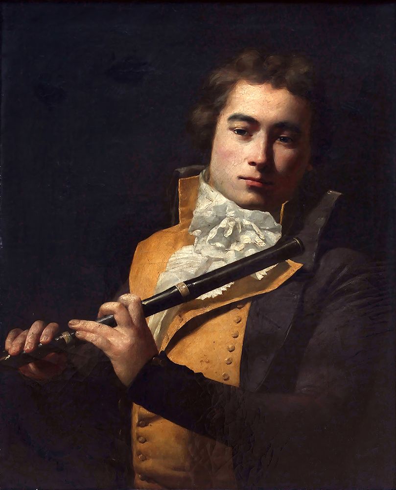 Portrait Of Flutist Francois Devienne 1792 art print by Jacques-Louis David for $57.95 CAD