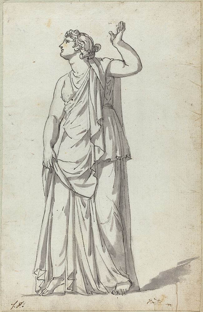 Roman Statue of a Muse, Anchyrrhoe art print by Jacques-Louis David for $57.95 CAD