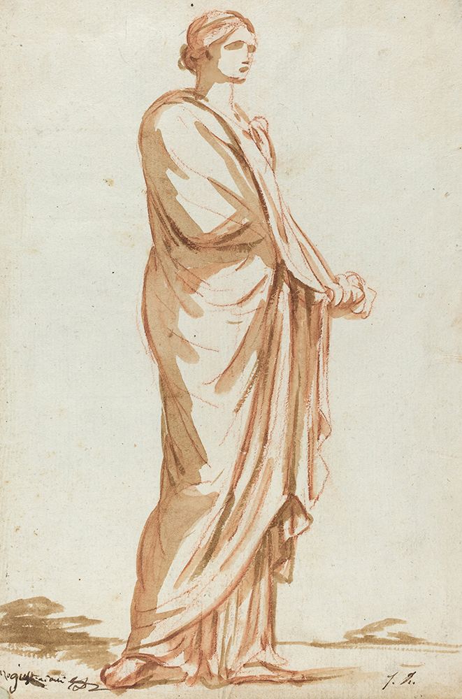 Roman Statue of a Standing Woman art print by Jacques-Louis David for $57.95 CAD