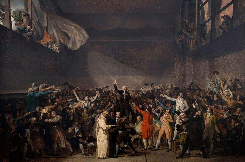 Oath of the Jeu de Paume, June 20, 1789 art print by Jacques-Louis David for $57.95 CAD