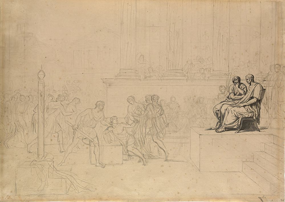 Study for the Execution of the Sons of Brutus circa 1785 art print by Jacques-Louis David for $57.95 CAD