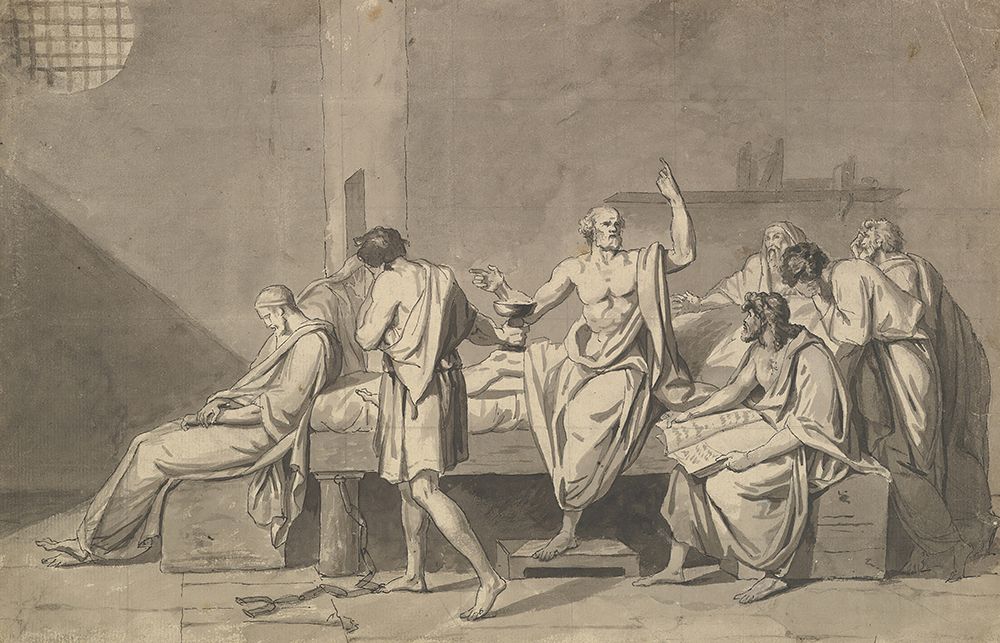 The Death of Socrates circa 1782 art print by Jacques-Louis David for $57.95 CAD