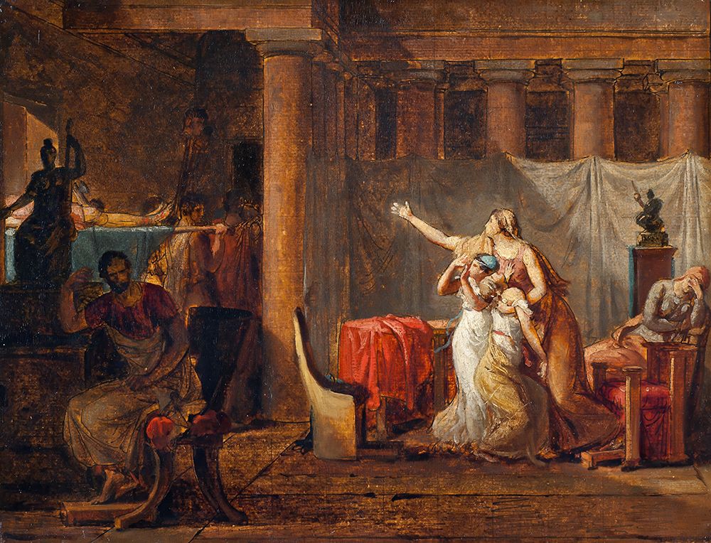 The Lictors Returning to Brutus the Bodies of his Sons. Study art print by Jacques-Louis David for $57.95 CAD