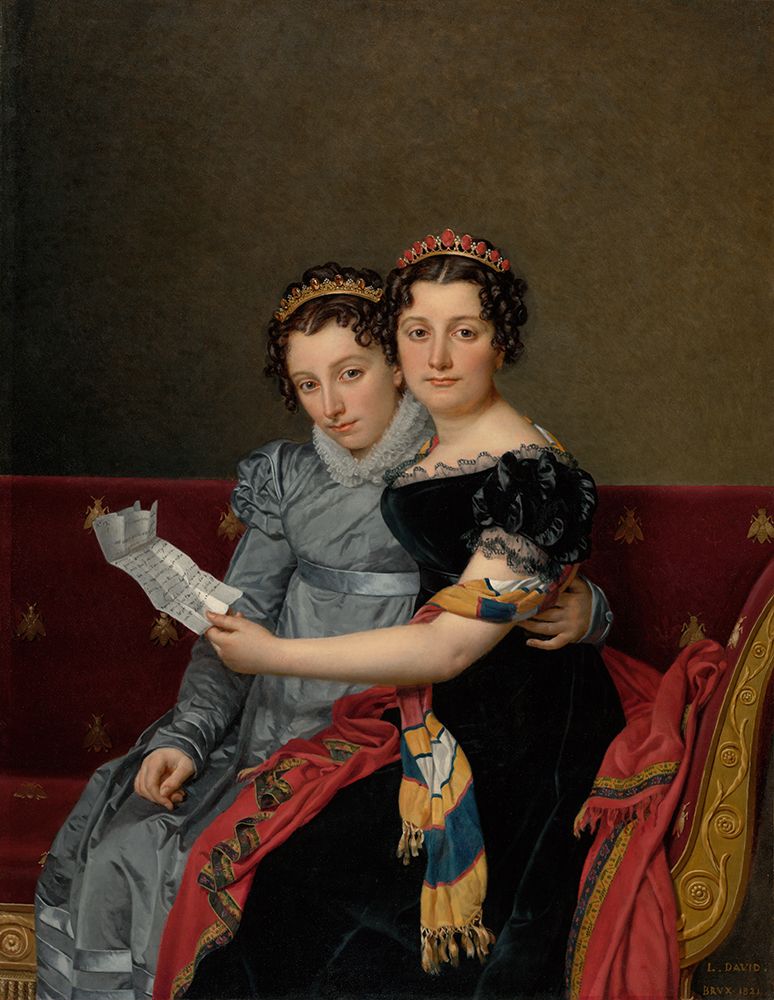 The Sisters Zenaide And Charlotte Bonaparte art print by Jacques-Louis David for $57.95 CAD