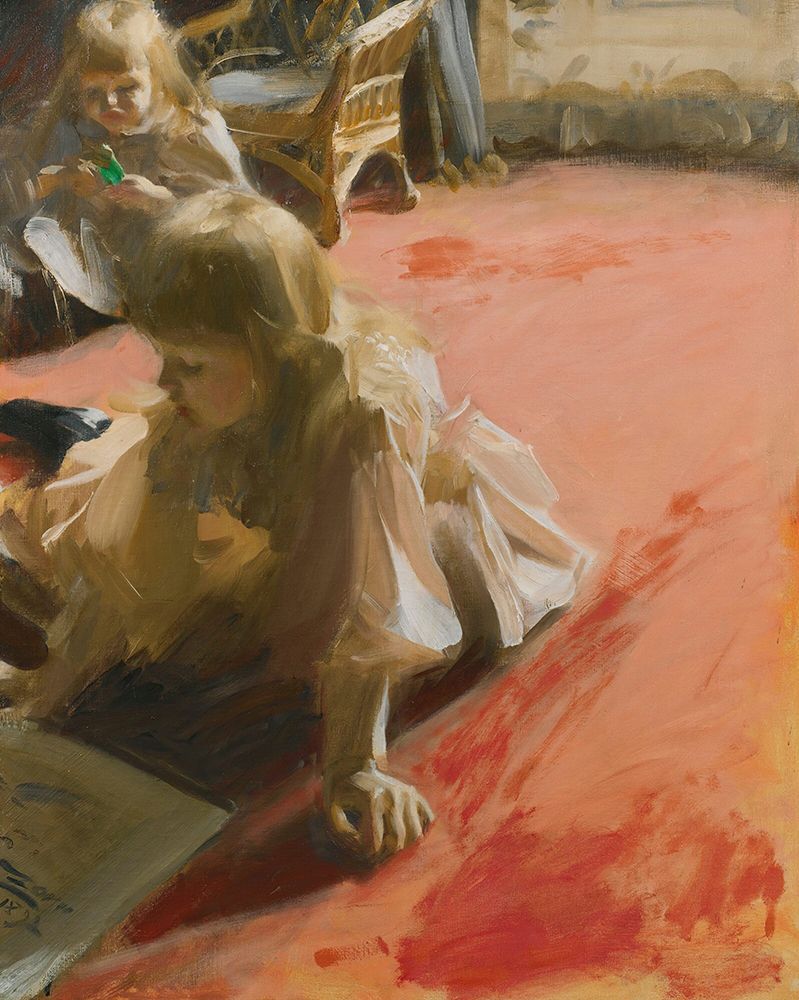 A Portrait Of The Daughters Of Ramon Subercaseaux 1892 art print by Anders Leonard Zorn for $57.95 CAD