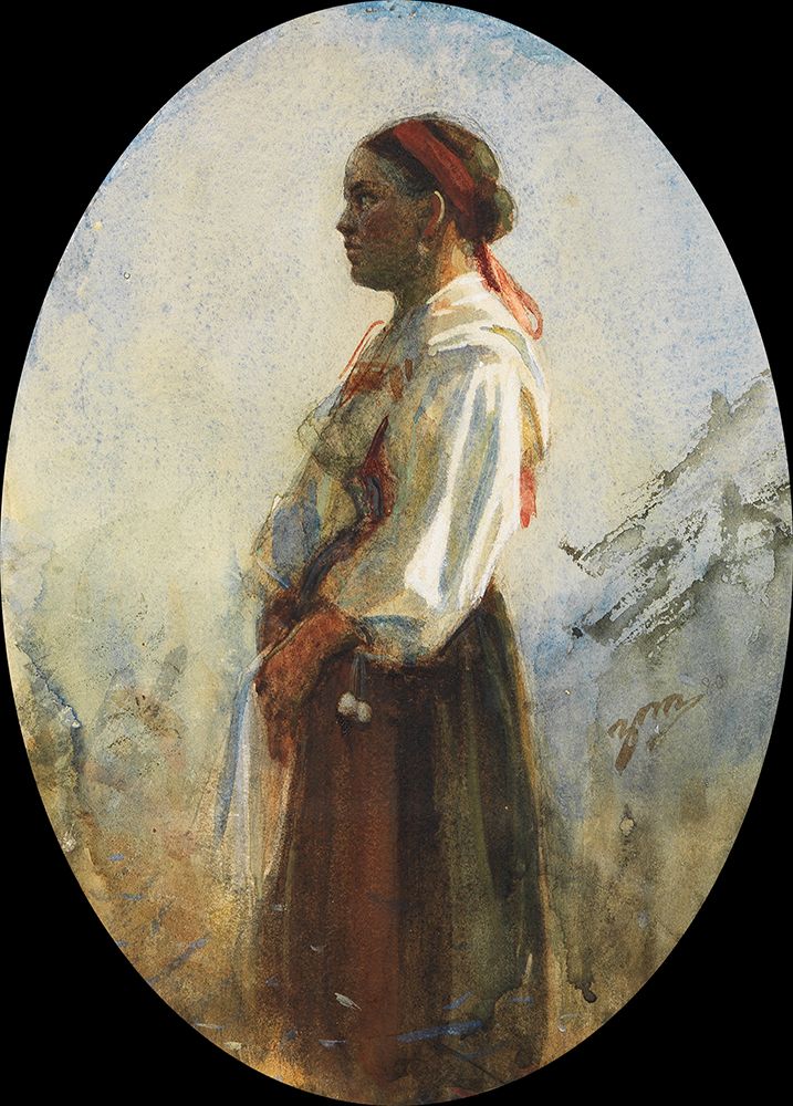 A Young Farm Girl art print by Anders Leonard Zorn for $57.95 CAD