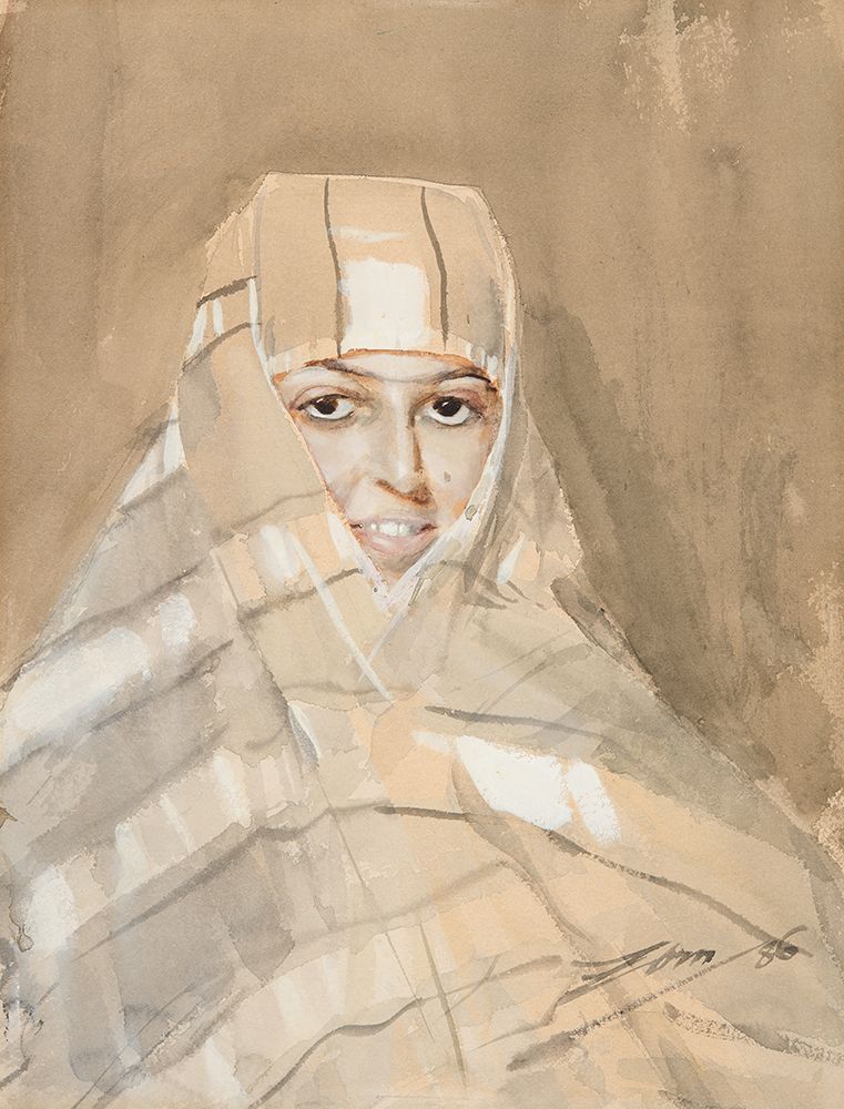Bedouin Girl 1886 art print by Anders Leonard Zorn for $57.95 CAD